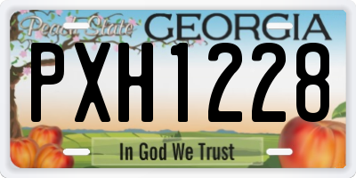 GA license plate PXH1228