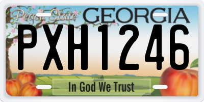 GA license plate PXH1246