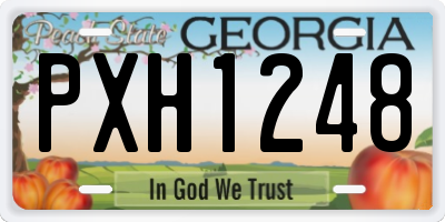 GA license plate PXH1248