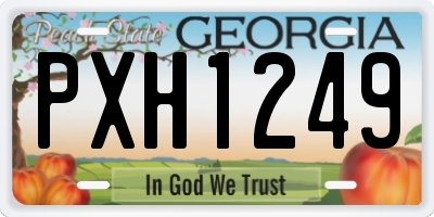 GA license plate PXH1249