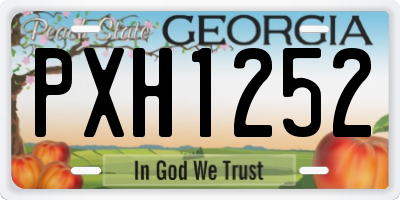 GA license plate PXH1252