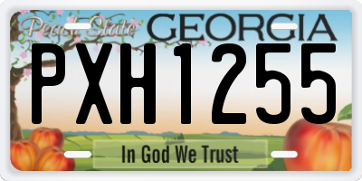 GA license plate PXH1255