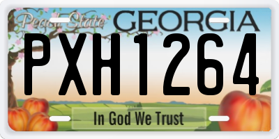 GA license plate PXH1264