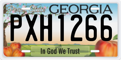 GA license plate PXH1266