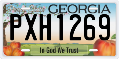 GA license plate PXH1269