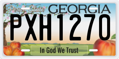 GA license plate PXH1270