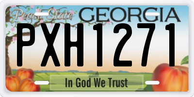 GA license plate PXH1271