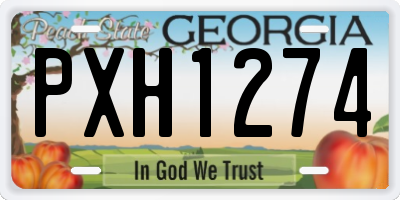 GA license plate PXH1274