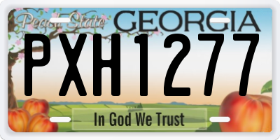 GA license plate PXH1277