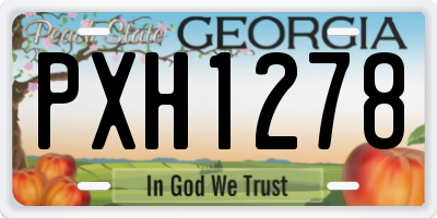 GA license plate PXH1278