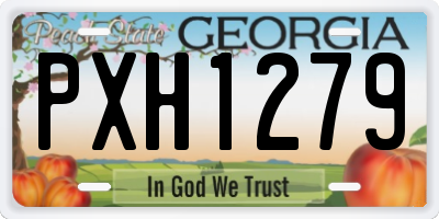 GA license plate PXH1279