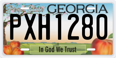 GA license plate PXH1280