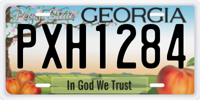 GA license plate PXH1284