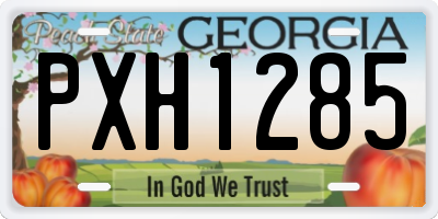 GA license plate PXH1285
