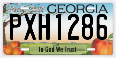 GA license plate PXH1286