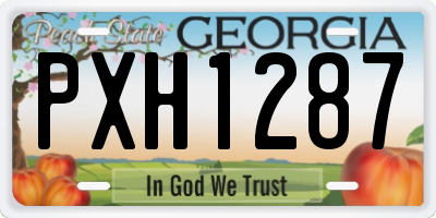 GA license plate PXH1287