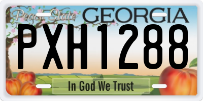 GA license plate PXH1288
