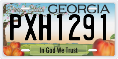 GA license plate PXH1291