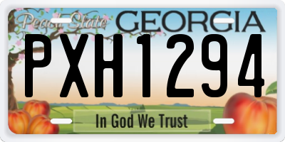 GA license plate PXH1294
