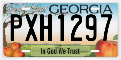 GA license plate PXH1297