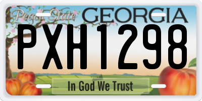 GA license plate PXH1298