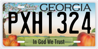 GA license plate PXH1324
