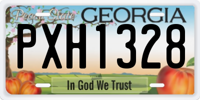 GA license plate PXH1328