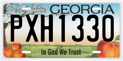 GA license plate PXH1330