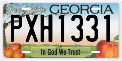 GA license plate PXH1331