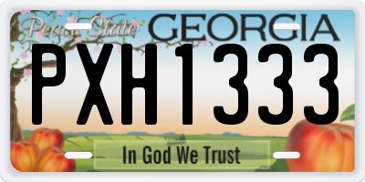 GA license plate PXH1333