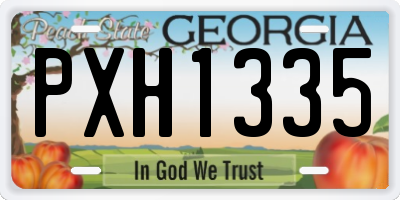 GA license plate PXH1335