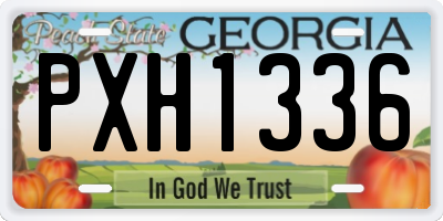 GA license plate PXH1336