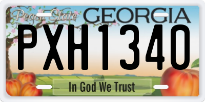 GA license plate PXH1340