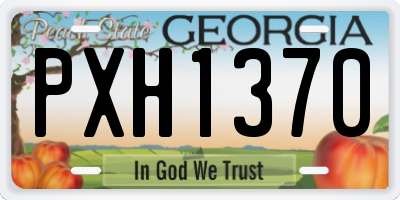 GA license plate PXH1370
