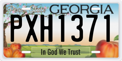 GA license plate PXH1371