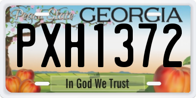 GA license plate PXH1372