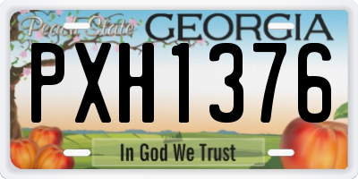 GA license plate PXH1376