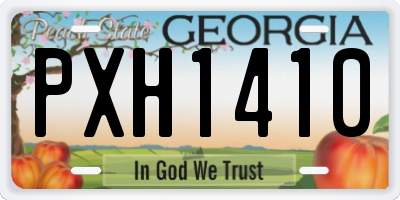 GA license plate PXH1410