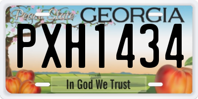 GA license plate PXH1434