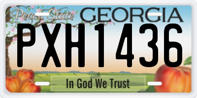 GA license plate PXH1436