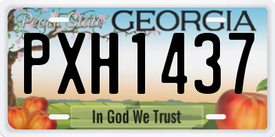 GA license plate PXH1437