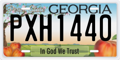 GA license plate PXH1440
