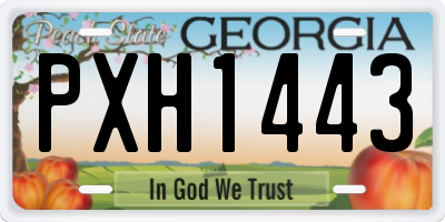 GA license plate PXH1443