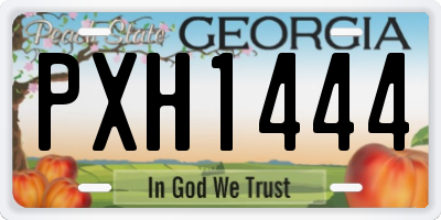 GA license plate PXH1444
