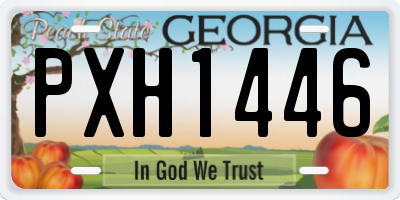 GA license plate PXH1446