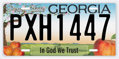 GA license plate PXH1447