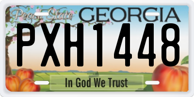 GA license plate PXH1448