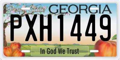 GA license plate PXH1449
