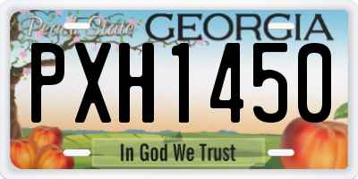 GA license plate PXH1450