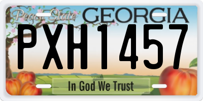 GA license plate PXH1457